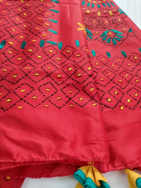 Ghabakala_SKUKANTHA01_Red-Kantha-Work-Silk-Cotton