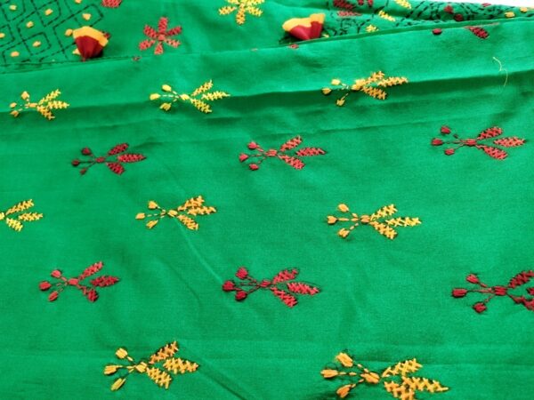 Ghabakala_SKUKANTHA02_Green-Kantha-Work-Silk-Cotton-Sari