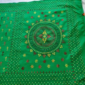 Ghabakala_SKUKANTHA02_Green-Kantha-Work-Silk-Cotton-Sari