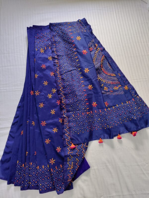Ghabakala_SKUKANTHA03_Blue-Kantha-Work-Silk-Cotton-Sari