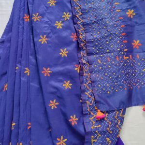Ghabakala_SKUKANTHA03_Blue-Kantha-Work-Silk-Cotton-Sari