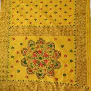 Ghabakala_SKUKANTHA08_Yellow-Hand-Embroidered-Kantha-Work-Cotton-Silk-Saree