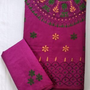 Ghabakala_SKUKANTHA09_Magenta-Hand-Embroidered-Kantha-Work-Cotton-Silk-Saree
