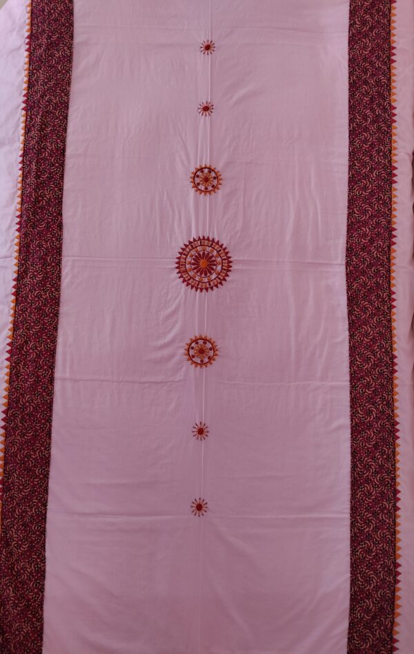 Ghabakala_SKUHESBEDSHEET03_Pink-Hand-Embroidered-Single-Bed-Bedsheet-With-Pillow-Covers