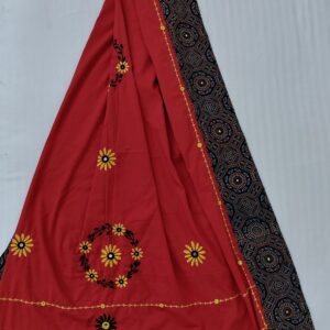 Ghabakala_SKUDUPATTAN07_Red-Hand-Embroidered-Mirror-Work-Cotton-Dupatta